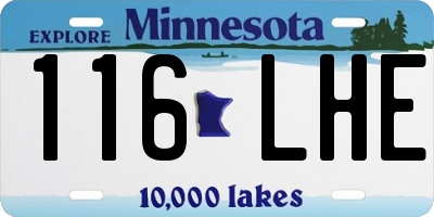 MN license plate 116LHE