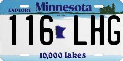 MN license plate 116LHG
