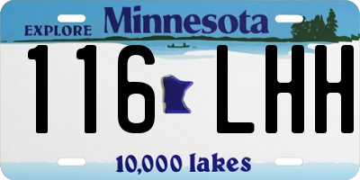 MN license plate 116LHH