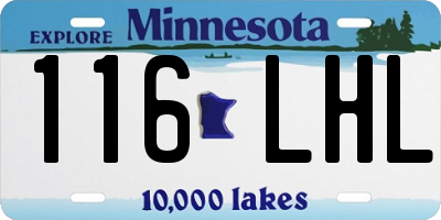 MN license plate 116LHL