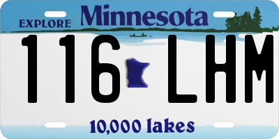 MN license plate 116LHM
