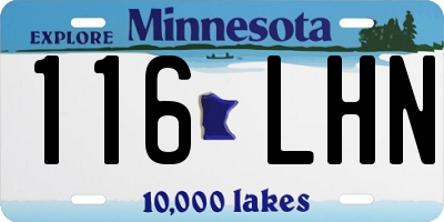 MN license plate 116LHN