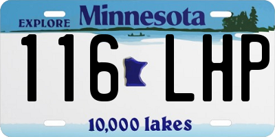 MN license plate 116LHP