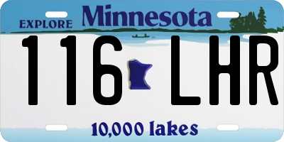 MN license plate 116LHR