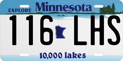 MN license plate 116LHS