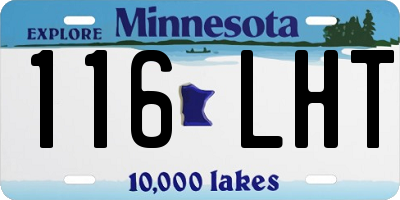 MN license plate 116LHT