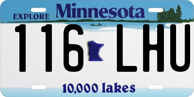 MN license plate 116LHU