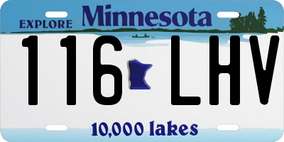MN license plate 116LHV