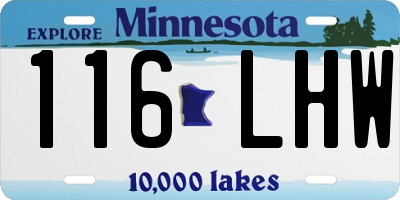 MN license plate 116LHW