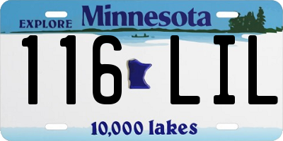 MN license plate 116LIL
