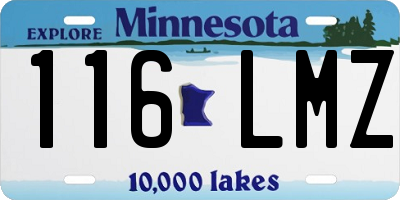 MN license plate 116LMZ