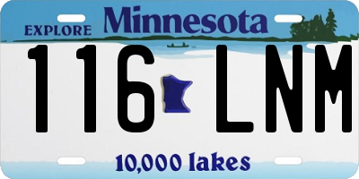 MN license plate 116LNM