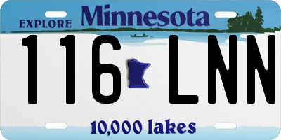 MN license plate 116LNN