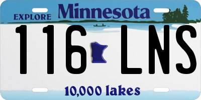 MN license plate 116LNS
