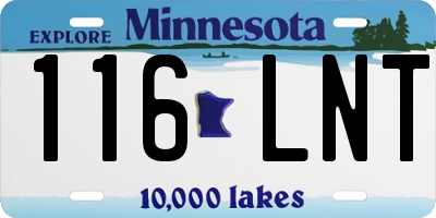 MN license plate 116LNT