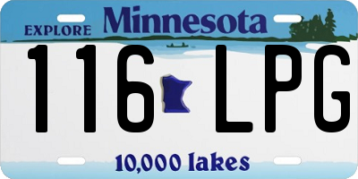 MN license plate 116LPG
