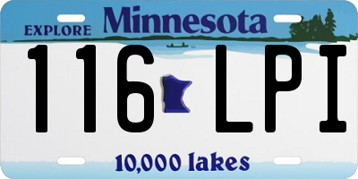 MN license plate 116LPI