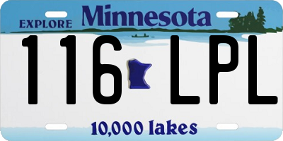 MN license plate 116LPL