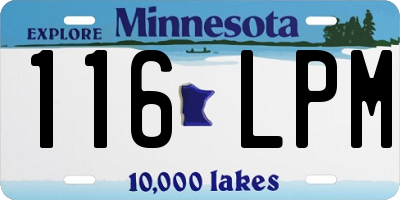 MN license plate 116LPM