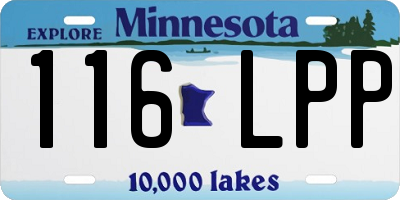 MN license plate 116LPP