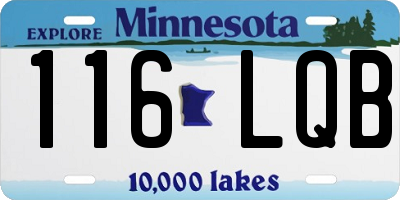 MN license plate 116LQB
