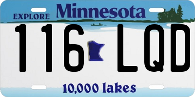 MN license plate 116LQD