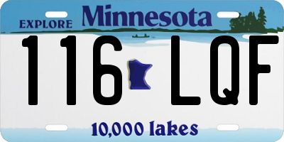 MN license plate 116LQF
