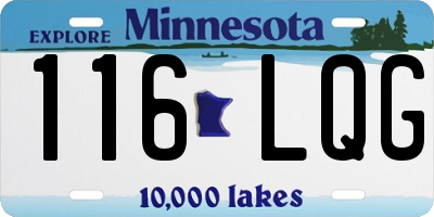 MN license plate 116LQG