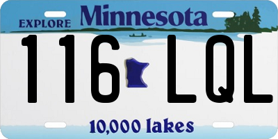 MN license plate 116LQL