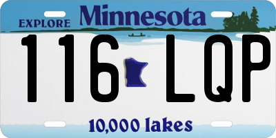 MN license plate 116LQP