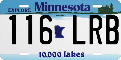 MN license plate 116LRB