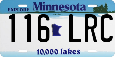 MN license plate 116LRC