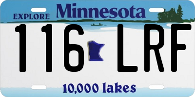 MN license plate 116LRF