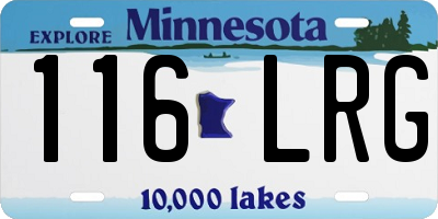 MN license plate 116LRG