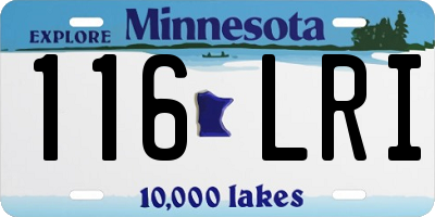 MN license plate 116LRI