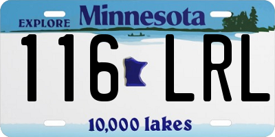 MN license plate 116LRL