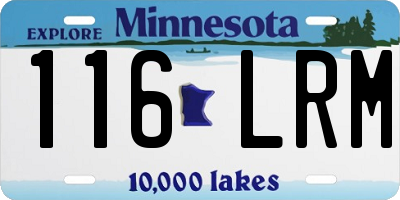 MN license plate 116LRM