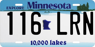 MN license plate 116LRN