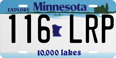 MN license plate 116LRP