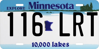 MN license plate 116LRT