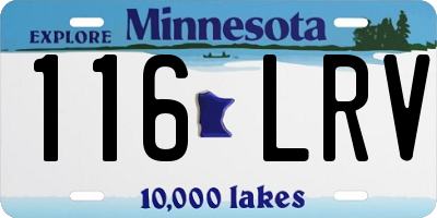 MN license plate 116LRV