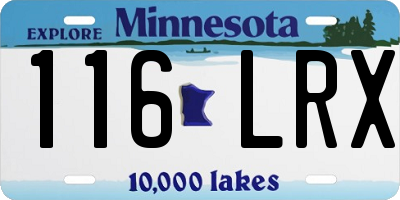 MN license plate 116LRX