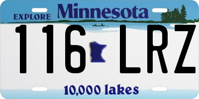 MN license plate 116LRZ