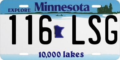 MN license plate 116LSG