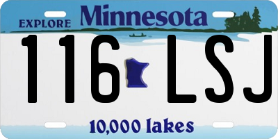 MN license plate 116LSJ