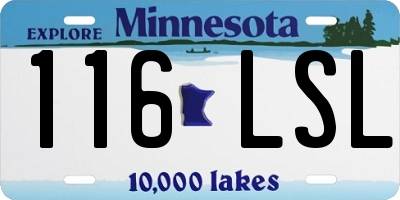 MN license plate 116LSL