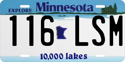 MN license plate 116LSM