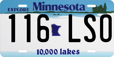 MN license plate 116LSO