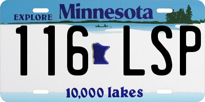 MN license plate 116LSP
