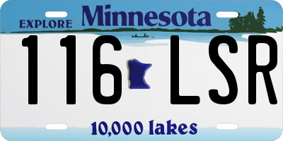 MN license plate 116LSR
